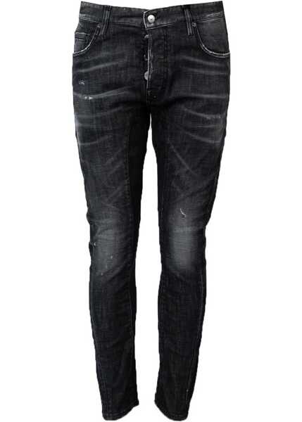Pantaloni casual DSQUARED2 Tidy Biker Jean S71LB1140 Czarny Barbati (BM 18679711) 2
