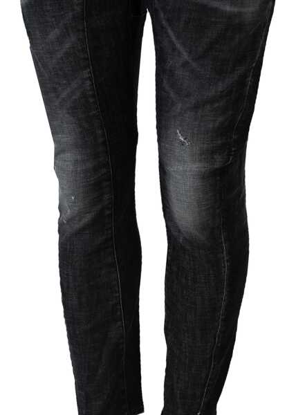 Pantaloni casual DSQUARED2 Tidy Biker Jean S71LB1140 Czarny Barbati (BM 18679711) 4