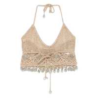 Topuri Rabanne Openwork Knit Top Femei