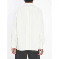 Camasi Saint Laurent pentru Barbati - Camasi Saint Laurent Cassandre Shirt In Striped Cotton WHITE Barbati (BM 18683331) - B-mall.ro
