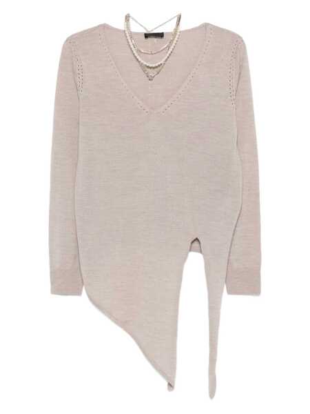 Pulovere Liu Jo Liu Jo Wool Sweater With Necklace GREY Femei (BM 18684042) 1