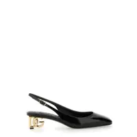 Pantofi cu toc Dolce & Gabbana Black Leather Pumps Femei