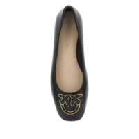 Balerini Pinko Dama - Balerini Pinko Max Black Ballet Shoes With Love Birds Diamond Cut Logo On The Front In Leather Woman Black Femei (BM 18685986) - B-mall.ro