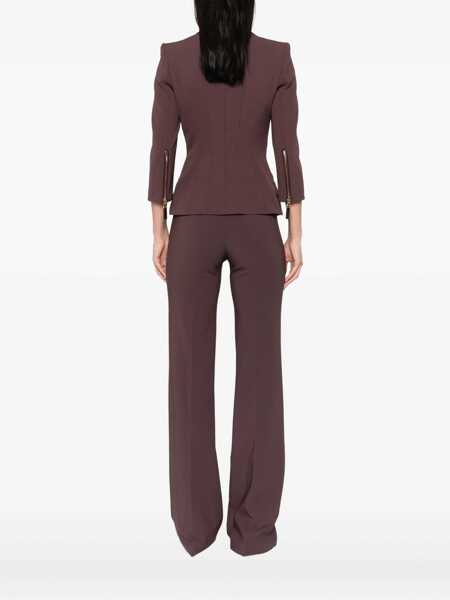 Paltoane Elisabetta Franchi WOMENS JACKET Bordeaux Femei (BM 18686811) 4