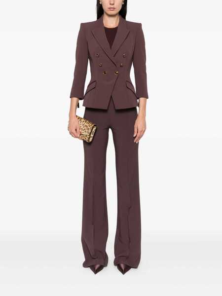 Pantaloni Elisabetta Franchi WOMENS PANTS Bordeaux Femei (BM 18686838) 2