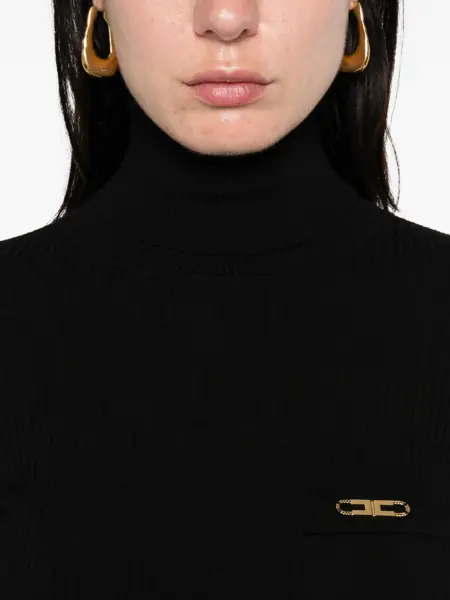 Pulovere Elisabetta Franchi WOMENS KNITTED SWEATER Black   Femei (BM 18686844) 5