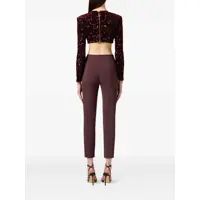 Imbracaminte Dama pagina 21 - Pantaloni Elisabetta Franchi WOMENS PANTS Bordeaux Femei (BM 18686850) - B-mall.ro