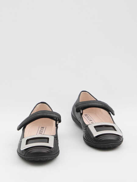 Balerini Roger Vivier Viv Low Mary Jane Ballerinas BLACK Femei (BM 18686956) 5