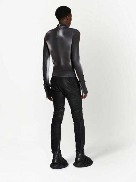 Pulovere Balmain Technical Fabric Fitted Sweater With Body Print Black Barbati (BM 18686980) 4