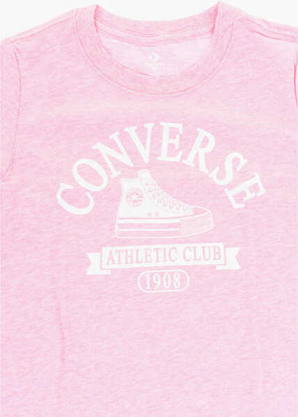 Tricouri Converse Printed Crewneck T-Shirt Pink Baieti (BM 18686989) 2