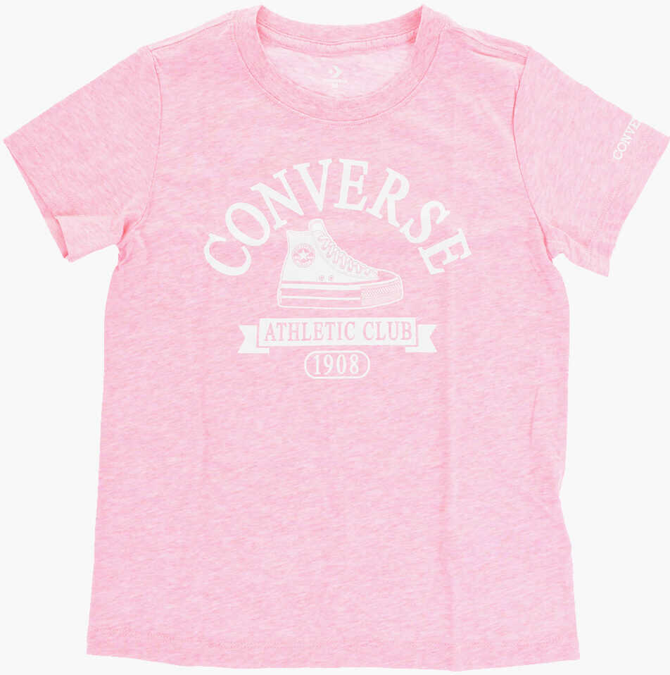 Tricouri Converse Printed Crewneck T-Shirt Pink Baieti (BM 18686989) 1