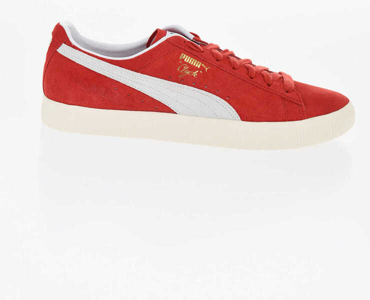 Sneakers PUMA Suede Clyde Og Low-Top Sneakers With Golden Effect Logo Red Barbati (BM 18687001) 3