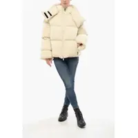 Imbracaminte Dama pagina 636 - Geci de iarna Bacon Collar-Shaped Hood Storm Rod Down Jacket White Femei (BM 18687004) - B-mall.ro