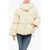 Bacon Collar-Shaped Hood Storm Rod Down Jacket White
