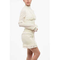 Imbracaminte Dama pagina 233 - Rochii scurte Balmain Long Sleeved Dress With Ruffles White Femei (BM 18687007) - B-mall.ro