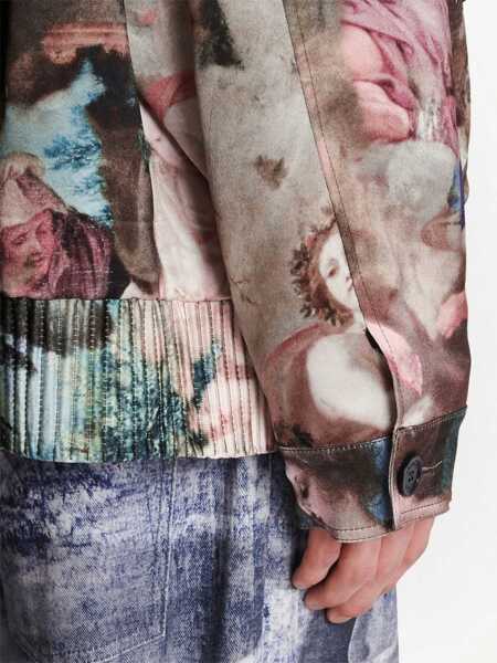 Jachete Balmain Patterned Satin Lightweight Jacket Multicolor Barbati (BM 18687028) 5