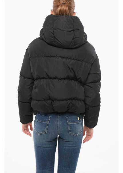 Geci de iarna Bacon Hooded Cloud Down Jacket With Front Zip Black Femei (BM 18687043) 2