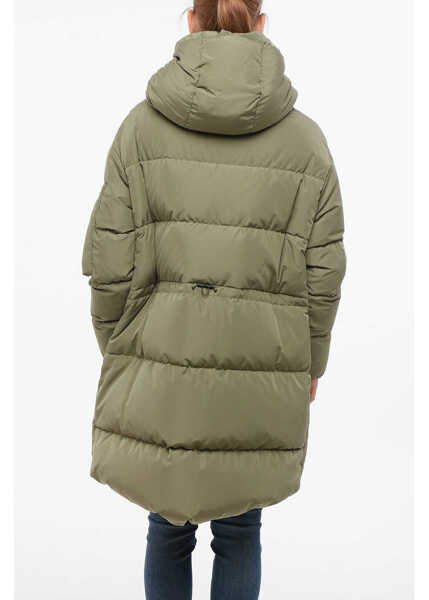 Geci de iarna Bacon Multipocketed Cloud Down Jacket With Drawstringed Waist Military Green Femei (BM 18687064) 2