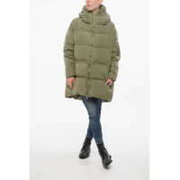 Imbracaminte Dama pagina 636 - Geci de iarna Bacon Multipocketed Cloud Down Jacket With Drawstringed Waist Military Green Femei (BM 18687064) - B-mall.ro