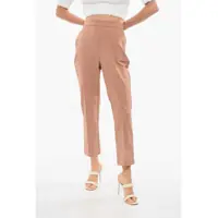 Pantaloni office Elisabetta Franchi Pleated Tapered Fit Pants