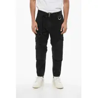 Blugi drepti Stretch Denim Biker Jeans With Harness Details 17Cm Barbati