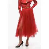 Fuste lungi Tulle Embroidered Skirt Femei