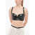 Elisabetta Franchi Eco-Leather Bra Top With Decorative Beads Black