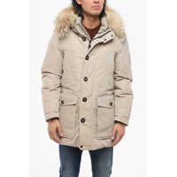 Geci Parka Down Padded Aristotele Parka Jacket With Fur Hood Barbati