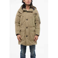 Geci Parka Moorer Cotton Blend Ted Parka Jacket With Down Padding