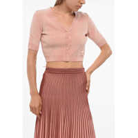 Cardigane Elisabetta Franchi Short-Sleeved Cropped Fit Cardigan