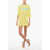 DSQUARED2 Beachwear Printed Belted Beach Dress Yellow