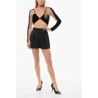 Pantaloni scurti Elisabetta Franchi Dama - Pantaloni scurti Elisabetta Franchi Single-Pleated Virgin Wool Shorts Black Femei (BM 18687265) - B-mall.ro
