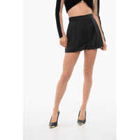 Pantaloni scurti Single-Pleated Virgin Wool Shorts Femei