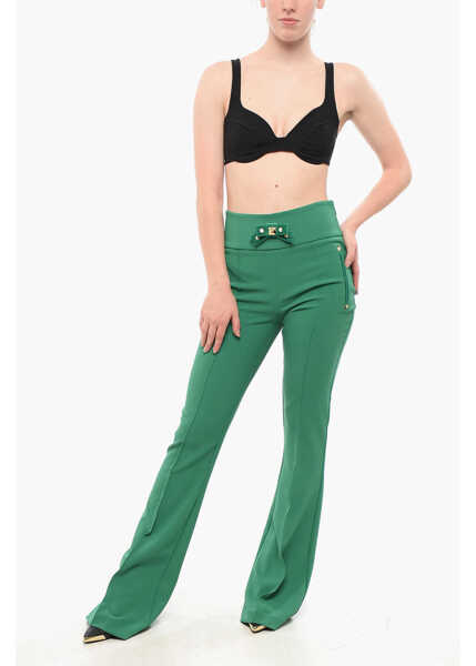 Sutiene Elisabetta Franchi Bra Top With Logoed Straps Black Femei (BM 18687277) 4