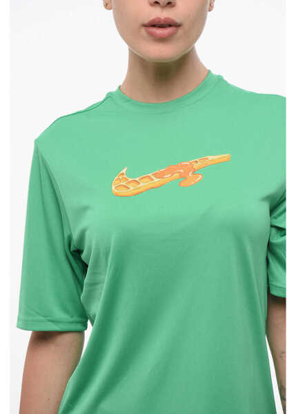 Tricouri Nike Swim Solid Color Dri-Fit Crew-Neck T-Shirt With Printed Logo Green Femei (BM 18687574) 3