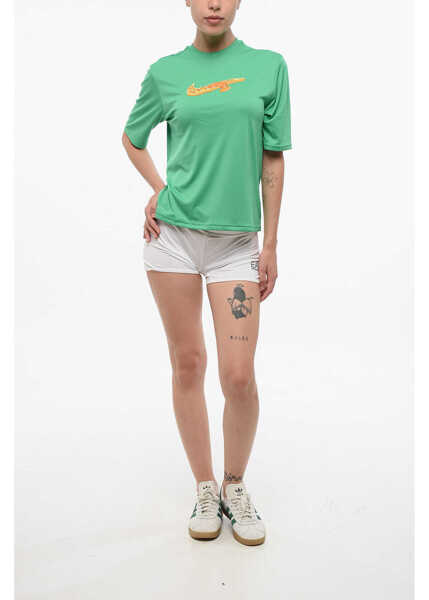 Tricouri Nike Swim Solid Color Dri-Fit Crew-Neck T-Shirt With Printed Logo Green Femei (BM 18687574) 4