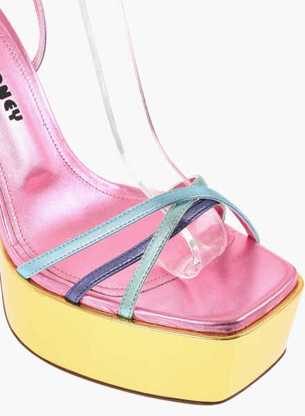 Sandale cu toc HAUS OF HONEY Metallic Leather Ankle Strap Sandals With Heel 14Cm Multicolor Femei (BM 18687604) 4