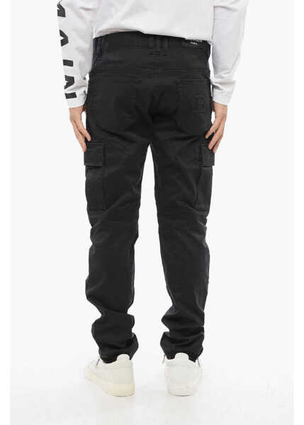 Blugi drepti Balmain Dark Wash Tapered Fit Cargo Jeans 17Cm Black Barbati (BM 18687628) 2