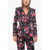 Elisabetta Franchi Double-Breasted Blazer With Floral Motif Multicolor