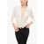Elisabetta Franchi Silk Shirt With Drawstringed Waist White