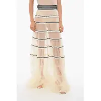 Fuste lungi Flounced Tulle Gipsy Skirt Femei