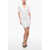 Balmain Short Sleeved Mini Dress With Decorative Buttons White