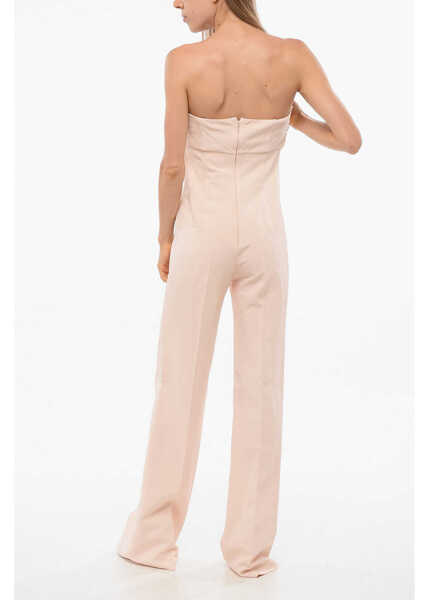 Salopete Elisabetta Franchi Strapless Jumpsuit With Foulard Detail Pink Femei (BM 18687817) 2