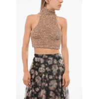 Bluze Elisabetta Franchi Turtleneck Knitted Crop Top