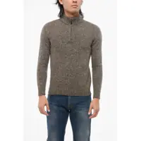 Bluze de trening Cashmere Blend Fedro Pullover With Half Zip Barbati