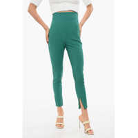 Pantaloni office High-Waisted Pants With Visible Stitching Femei