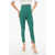 Elisabetta Franchi High-Waisted Pants With Visible Stitching Green