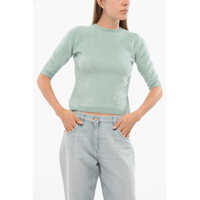 Pulovere Crew Neck Sweater With 3/4 Sleeves Femei