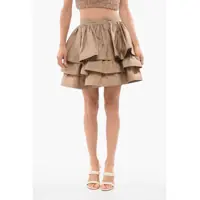 Fuste scurte Elisabetta Franchi Flounced Miniskirt With Back Zip
