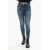 Elisabetta Franchi Skinny Fit Delavè Denims With Chain Detail 11Cm Blue